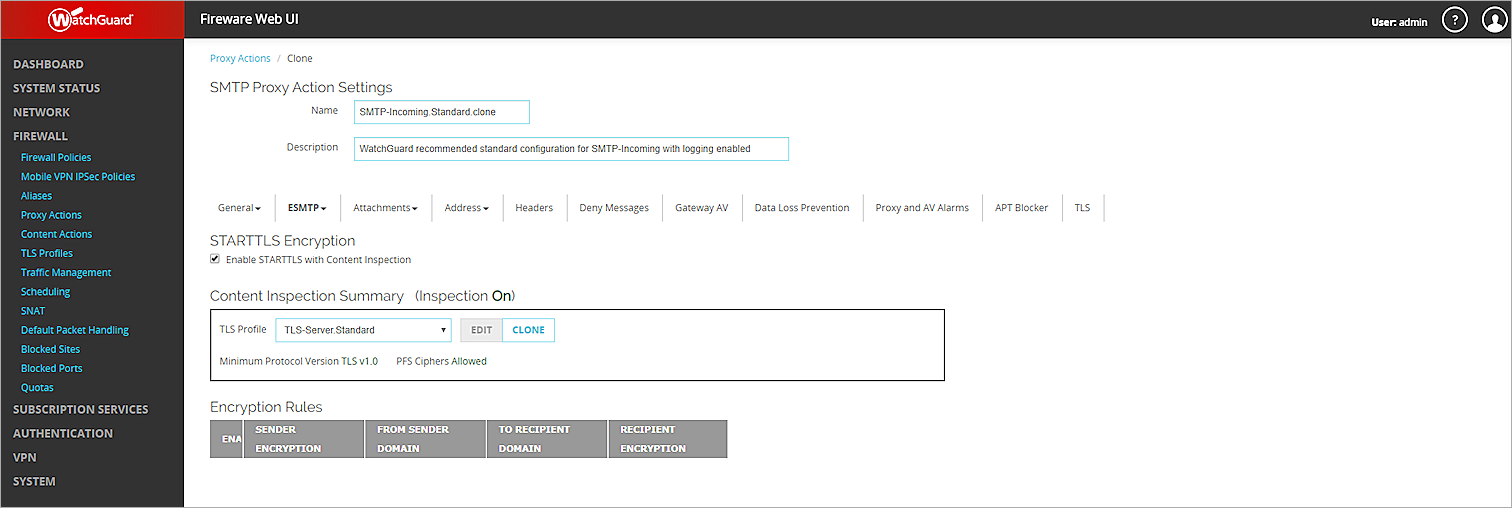 The screenshot of static encryption